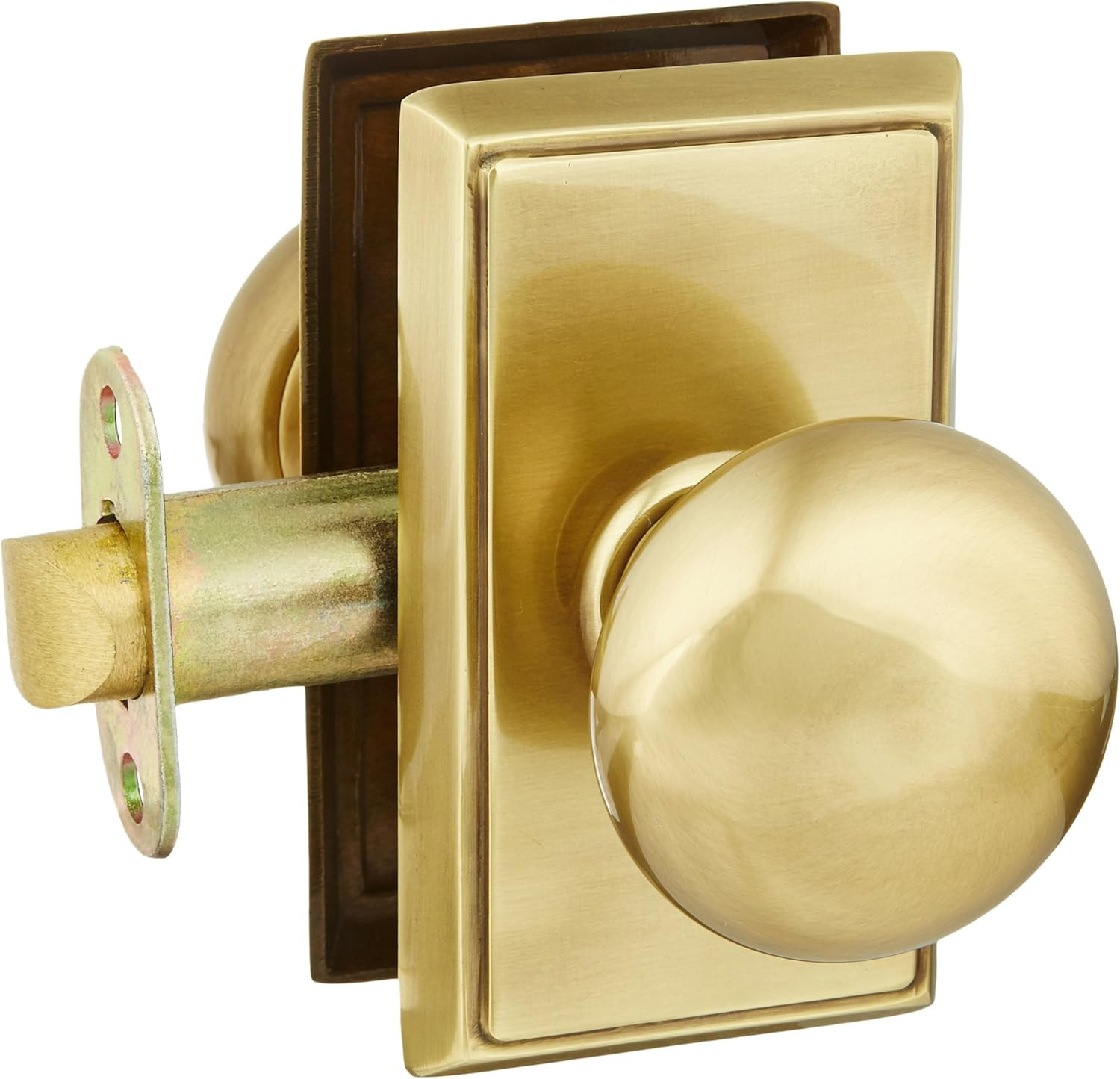 Antique Brass Providence Door Set with Round Knobs - Passage Hardware gallery