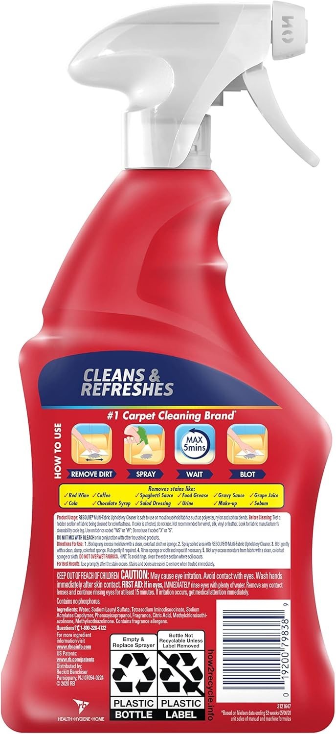 Resolve 22 fl oz Liquid Multi-Fabric Cleaner and Upholstery Stain Remover gallery
