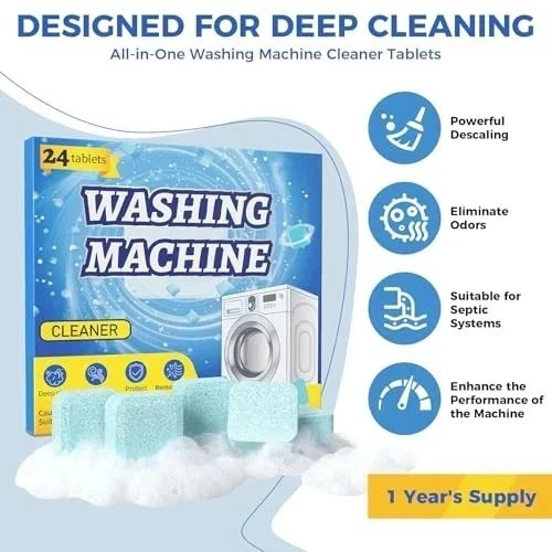 Uproot Clean Washing Machine Cleaner Tablets - 24 Pack for a 12 Month Supply. Fo gallery