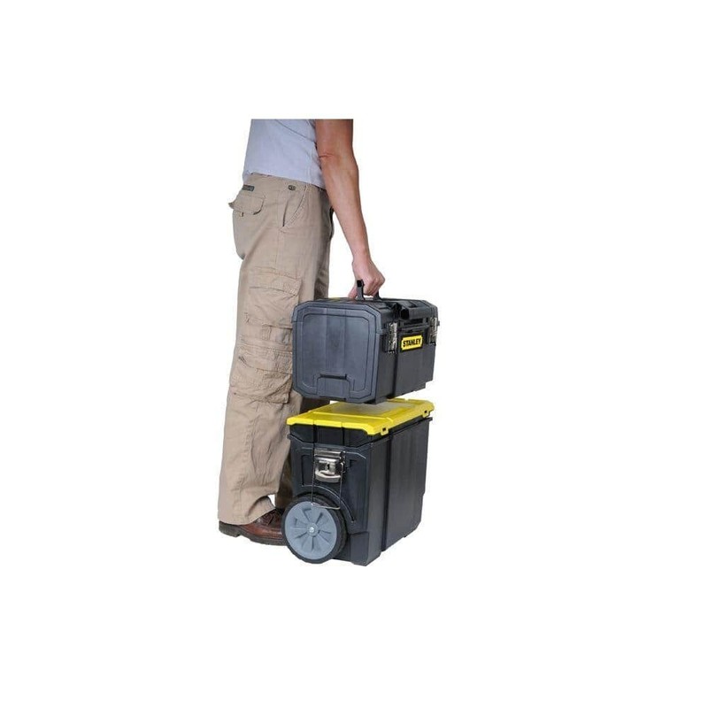 New stanley 3-in-1 rolling tool box organizer portable workshop cart storage Bin gallery