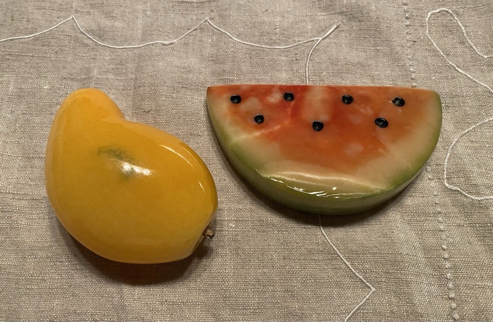 Stone Fruit Mango And Watermelon Slice Decorative Vintage