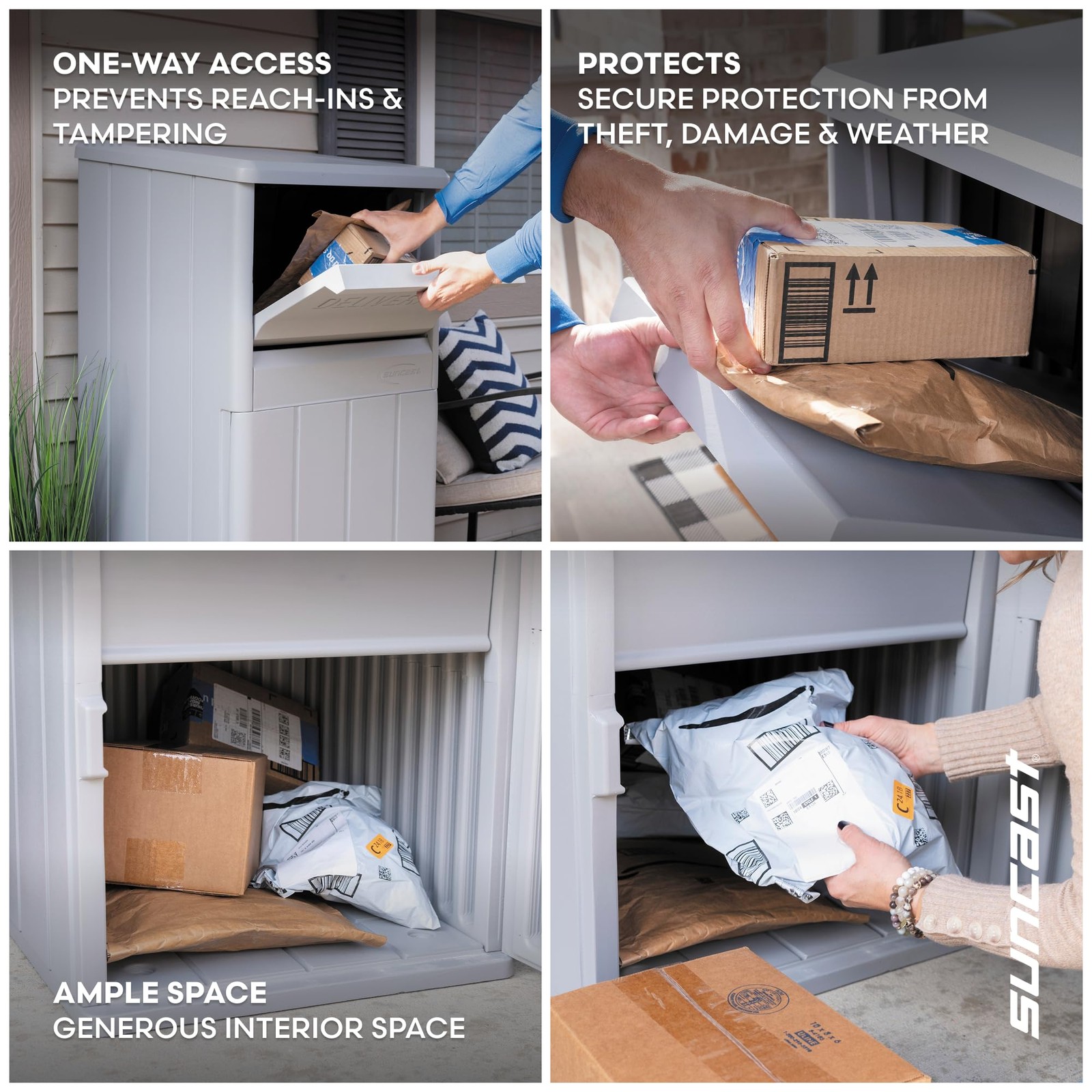 Secure Outdoor Package Drop Box - 33.5 Gallon Weather Resistant Storage Solution gallery