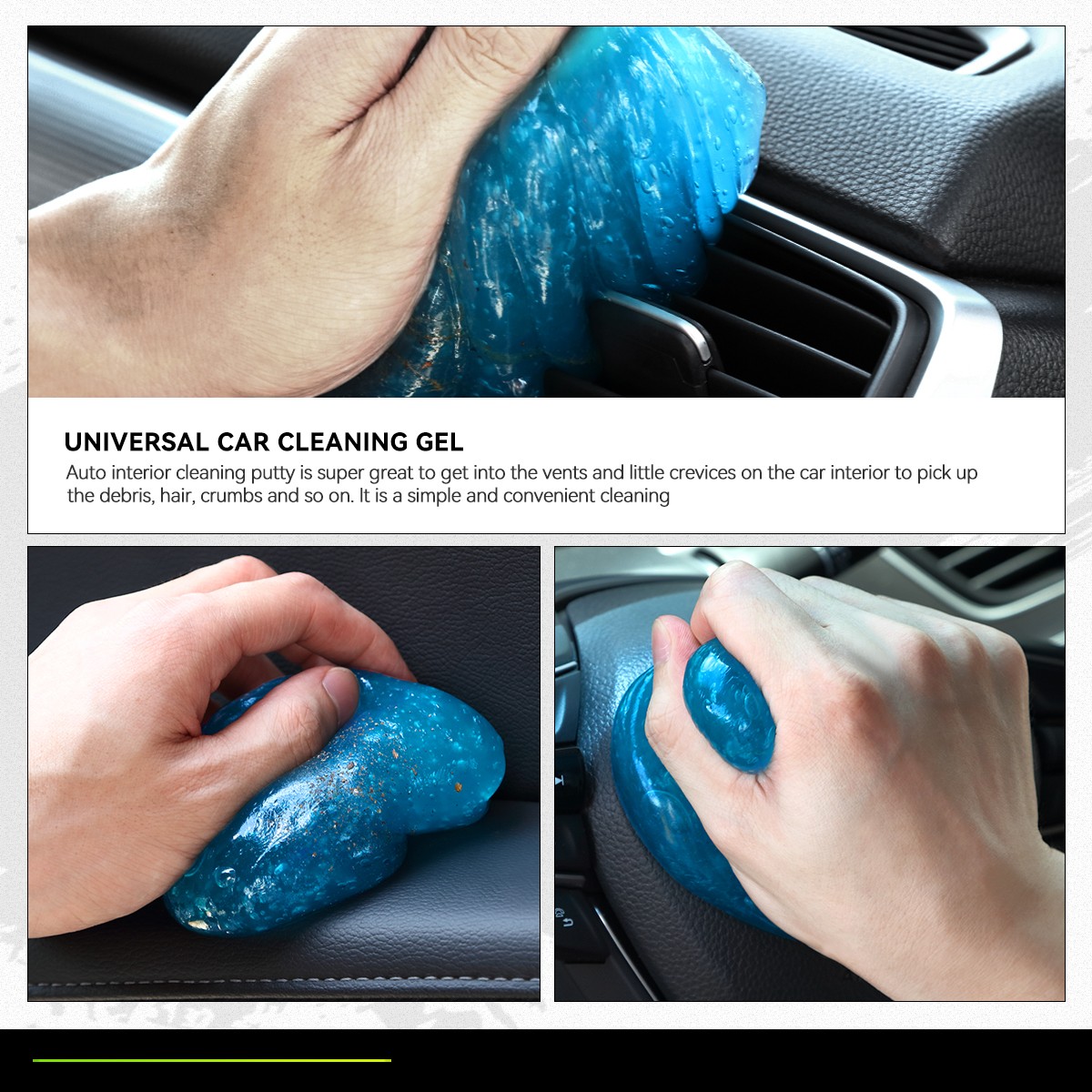 DNA Motoring Universal Car Keyboard Office Dust Sticky Cleaning Gel Jelly Blue gallery