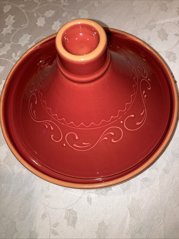 TAJINE Cooking Pot-TAGINE Ceramic Pottery Made in Portugal 11” BRICK RED COLOR gallery