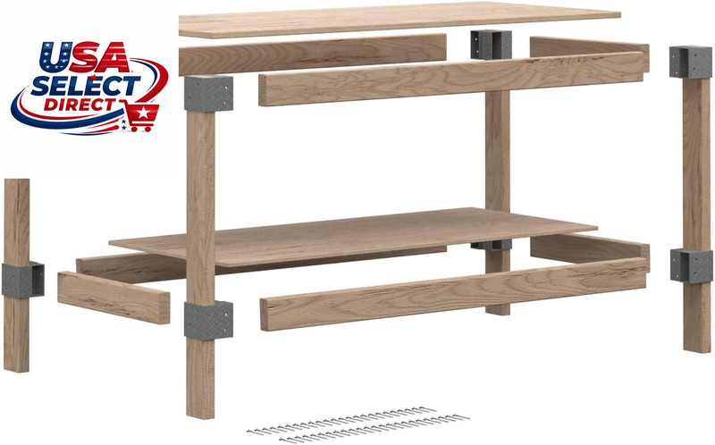 Heavyweight DIY Workbench Hardware Kit 24"x48" 500 Lb Capacity gallery