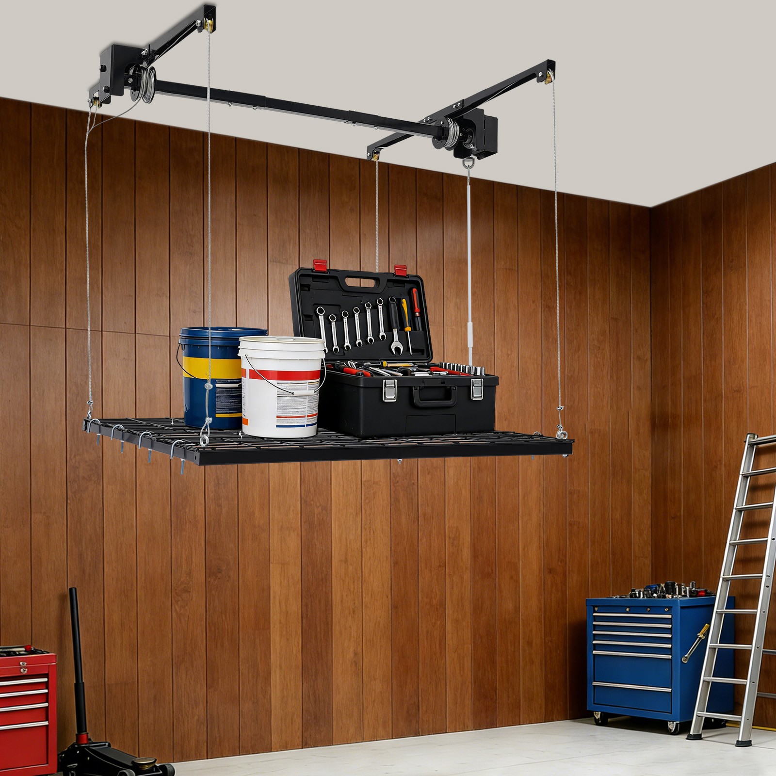 Overhead Garage Lifting Storage Rack, Garage Storage Rack, Adjustable Height Gar gallery
