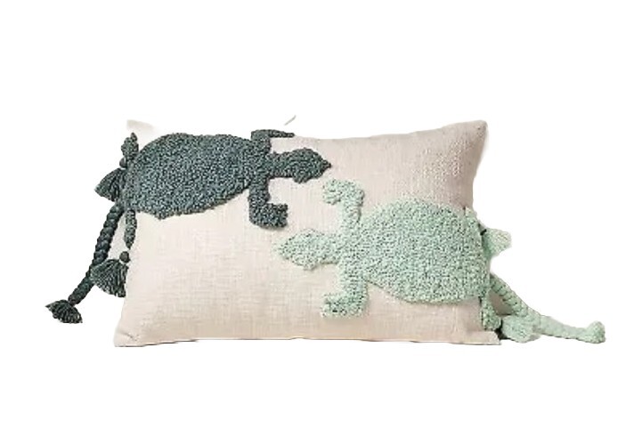 Lizard Punch Needle Lumbar Throw Pillow Turquoise Opalhouse design With Jungalow gallery
