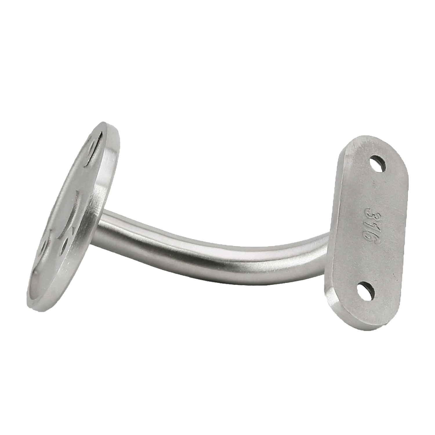 Wall Mount Handrail Bracket for Wood & Metal Stair Railing Fit 2" OD Square Tube gallery