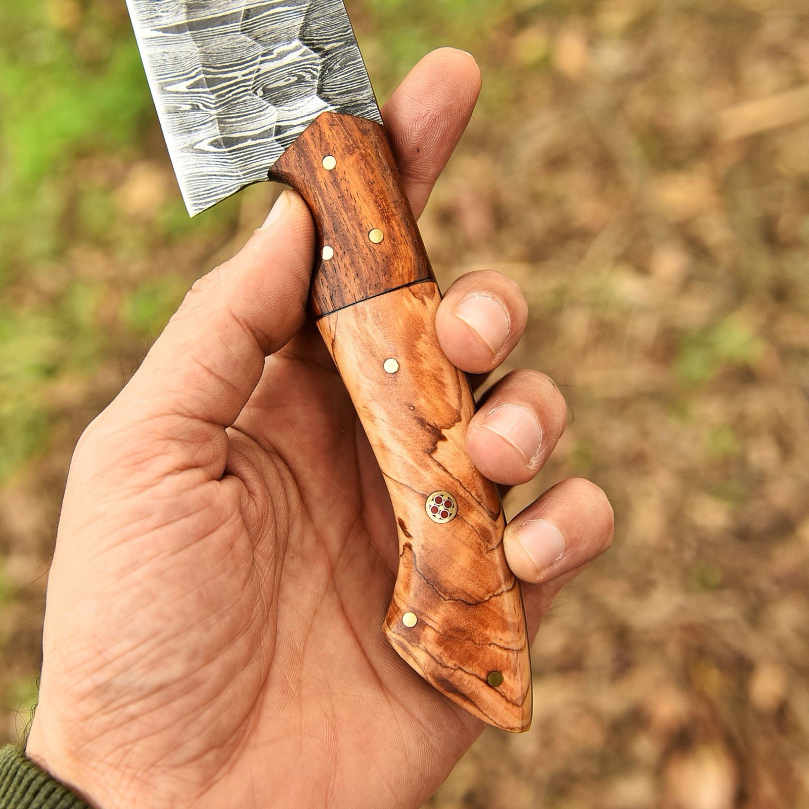 12” Handmade Damascus Fixed Blade Chef Knife Japanese Bunka Kitchen Knife gallery