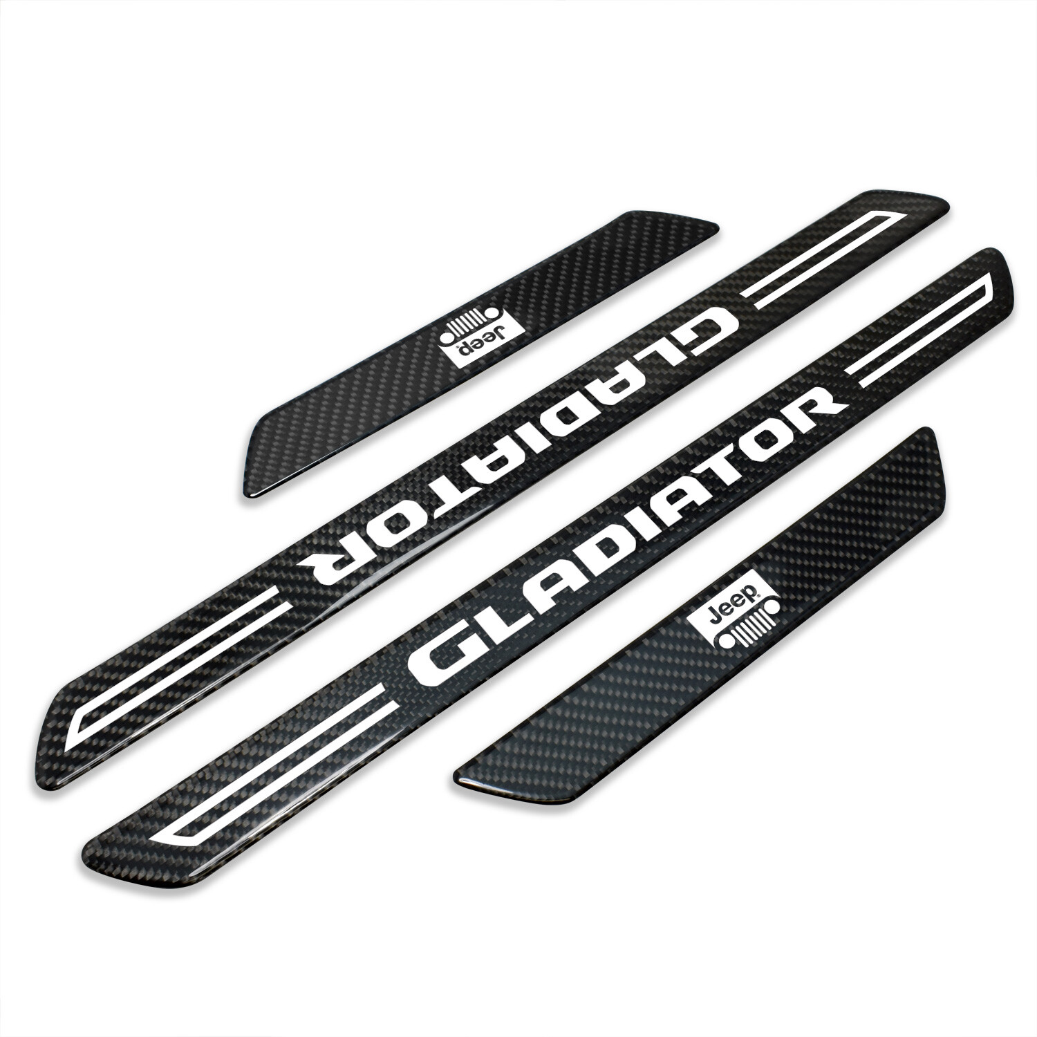 Jeep Gladiator Real Carbon Fiber 4 Pcs Door Sill Kick Plates gallery