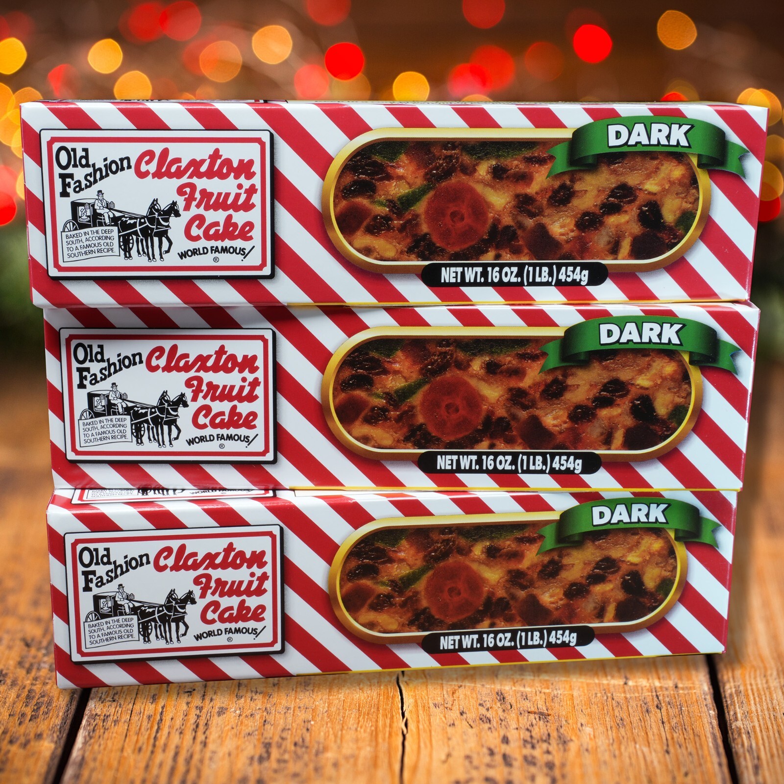 Claxton Fruit Cake - 3-1 Lb. "Three-Gift Pack" - Dark Recipe - In Gift Cartons gallery
