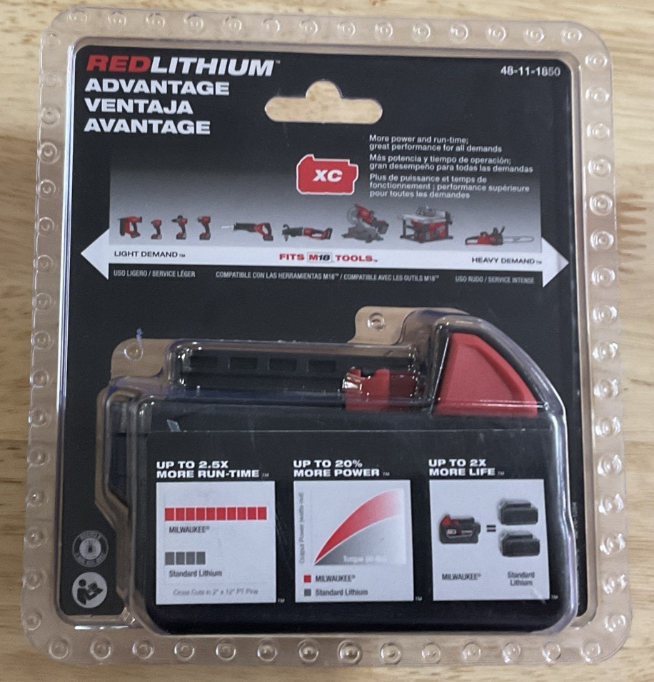 Milwaukee M18 REDLITHIUM XC5.0 Extended Capacity Battery Pack - Black... gallery