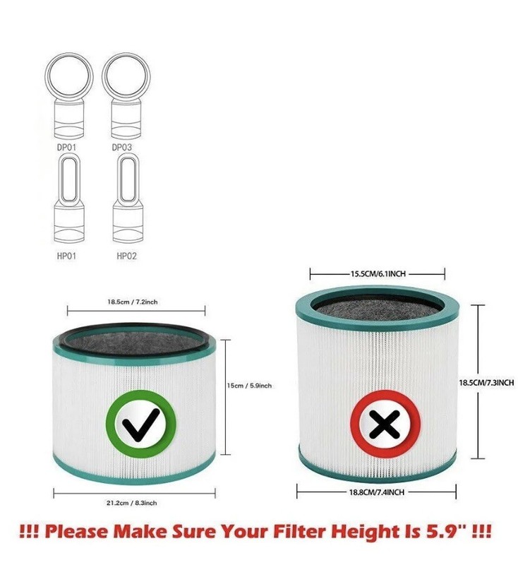 968125-03 Filter Replacement Purifier Accessory For HP00 HP01 HP02 New For Dyson gallery