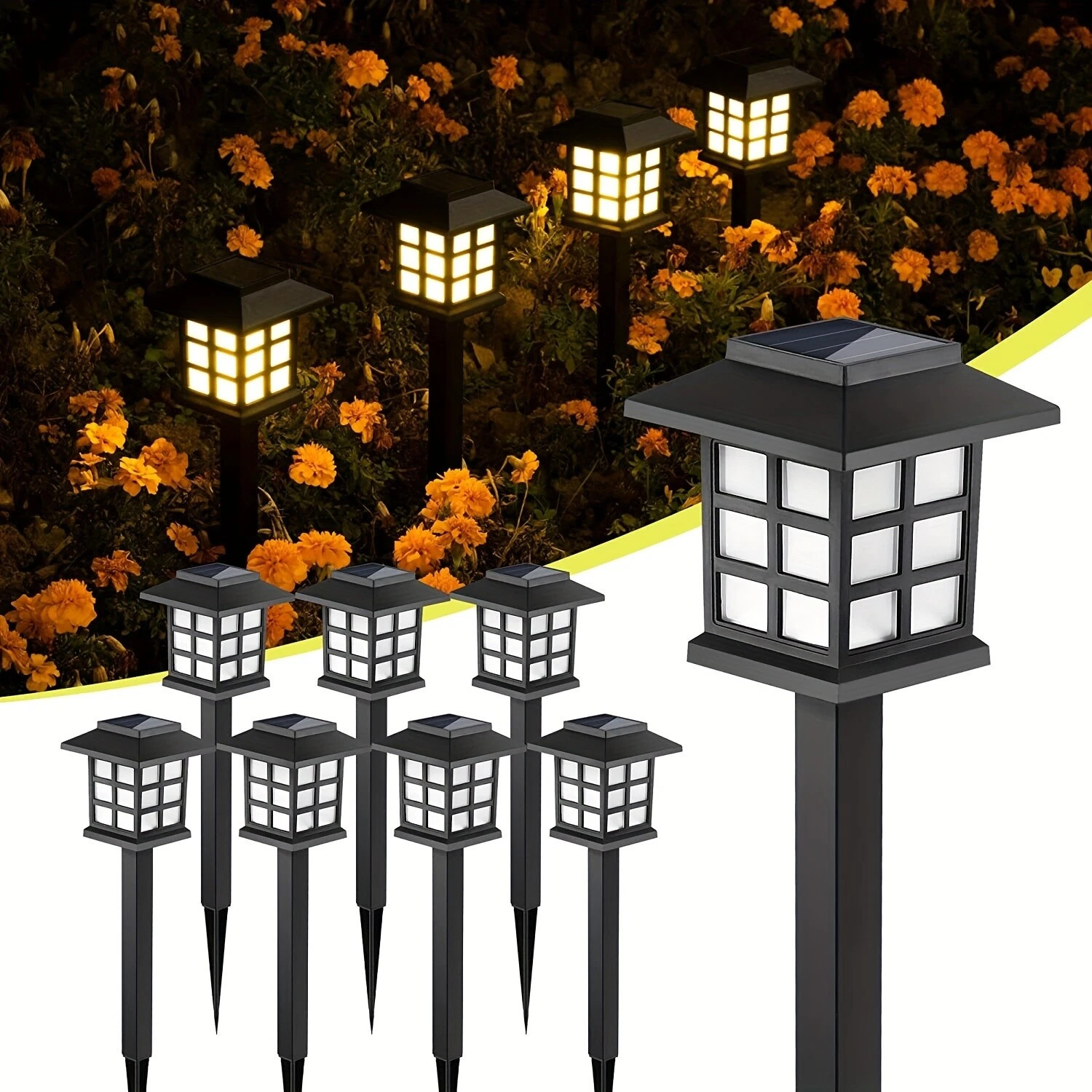 Solar Garden Lights Outdoor Waterproof Landscape LED Lights Pathway Yard gallery