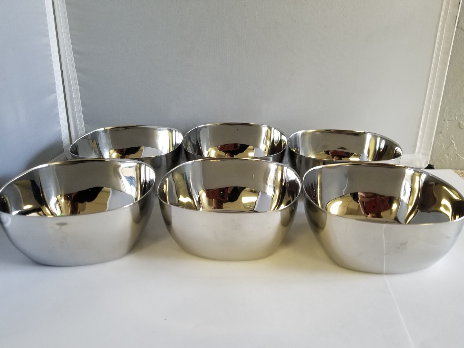 IKM Stainless Steel Square Shape/Katori/Vati (Set of 6) No. 6 gallery
