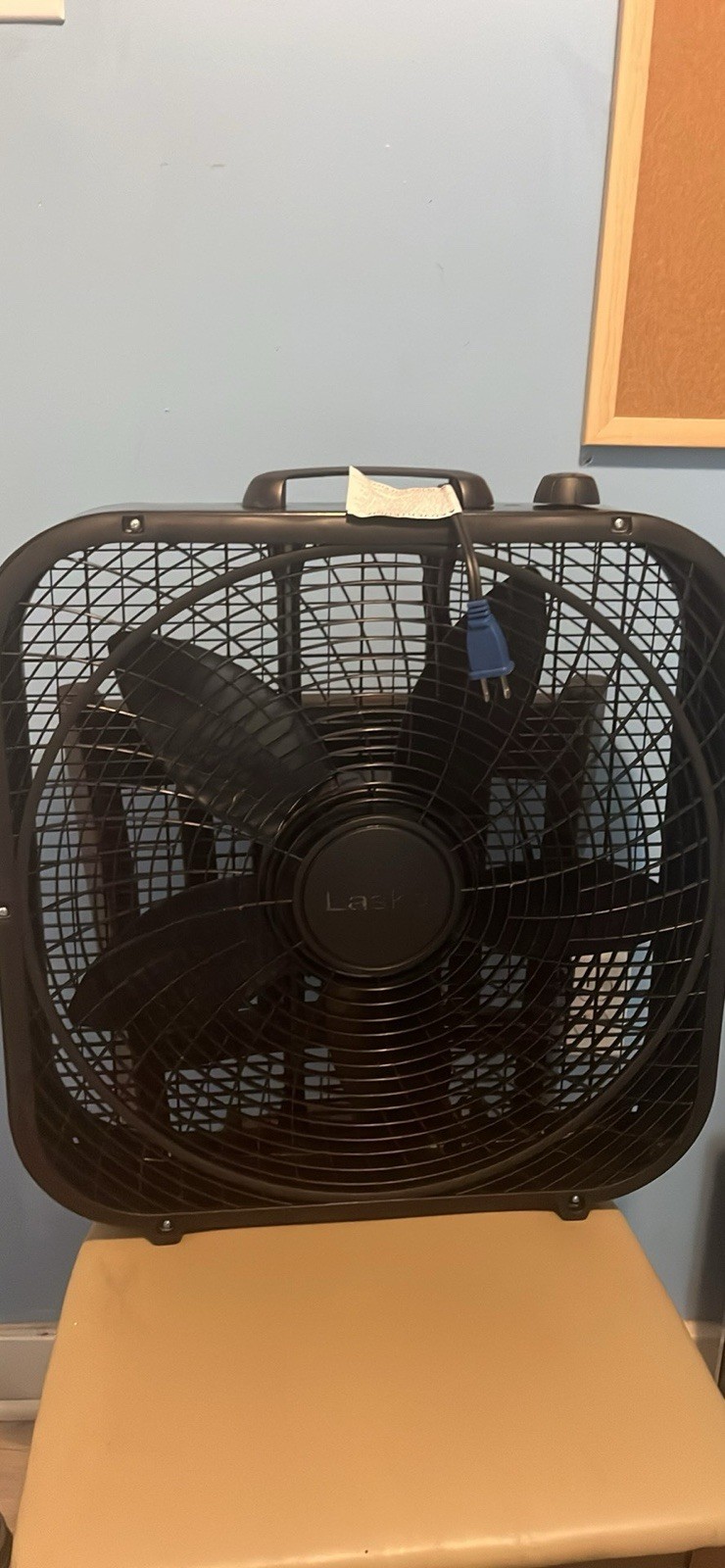 Lasko 20" 3-Speed Air Circulation Weather Resistant Floor Box Fan - Black gallery