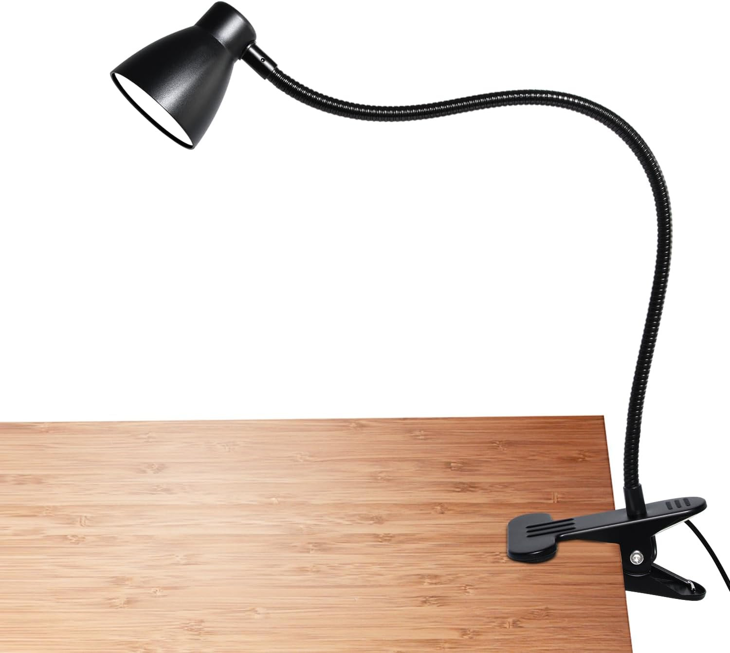 CRI 90+ Clip on Reading Light, Small Clamp on Desk Lamp, 3000K-6500K Adjustable gallery