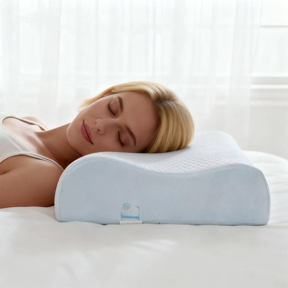 Orthopedic Contour Memory Foam Pillow Cervical Bed Pillow for Pain Relief