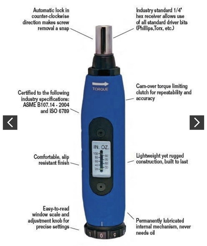 CDI TORQUE 61SM MICRO ADJUSTABLE SCREWDRIVER RANGE 20 100 INCH POUNDS 1/4-INCH gallery