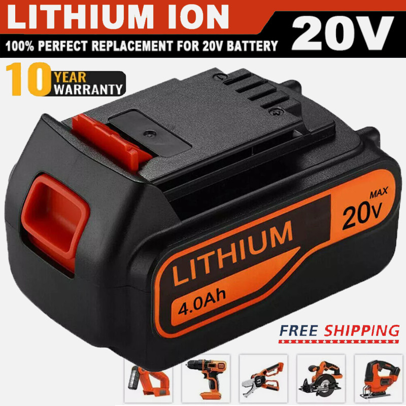 20V 4.0Ah Lithium ion Battery For Black & Decker 20 Volt MAX LBXR20 LB2X4020 NEW gallery