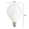 3 Pack LED G16.5 Globe Light Bulb 5W =40W Dimmable Candelabra E12 Vanity Frosted gallery
