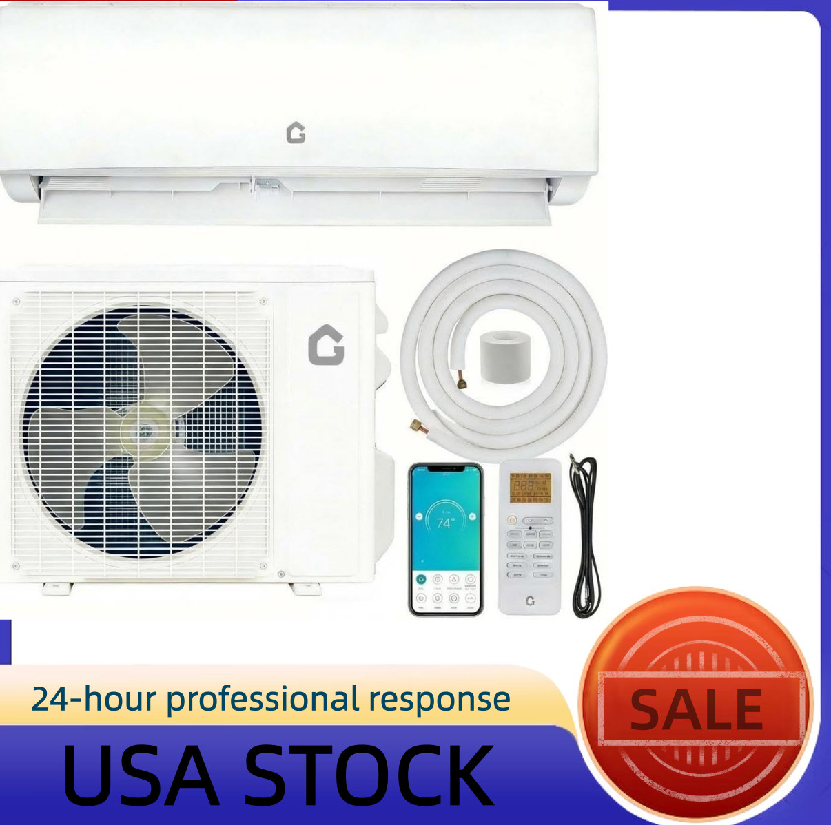 11500 BTU Mini Split AC/Heating System, 115V WIFI Enabled Wall-Mounted Split Air gallery