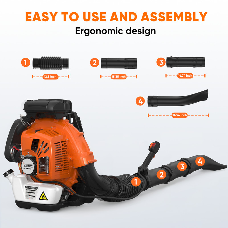 Powerful Backpack Blower Gas Leaf Blower 75.6cc 2-Stroke 847CFM 236MPH gallery