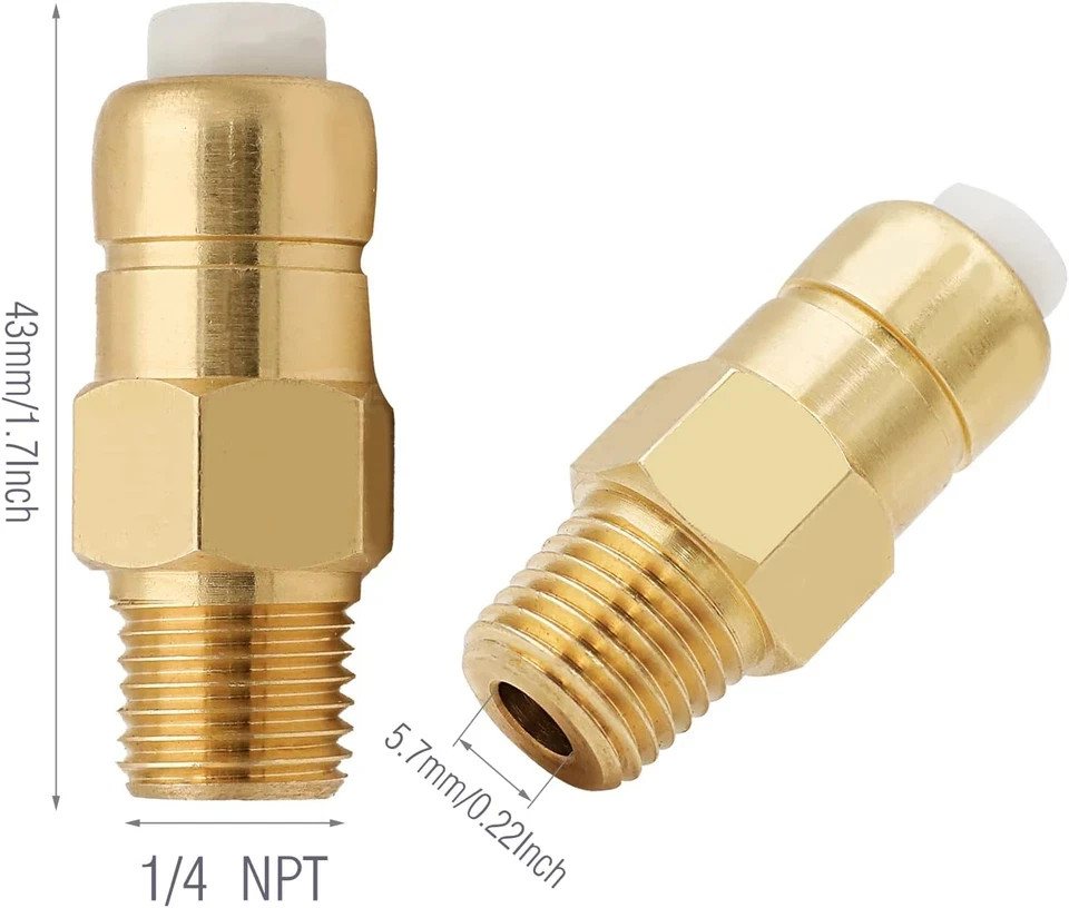 2 Pieces Thermal Release Valve for Pressure Washer Pump, 1/4 Inch NPT Thermal Re gallery