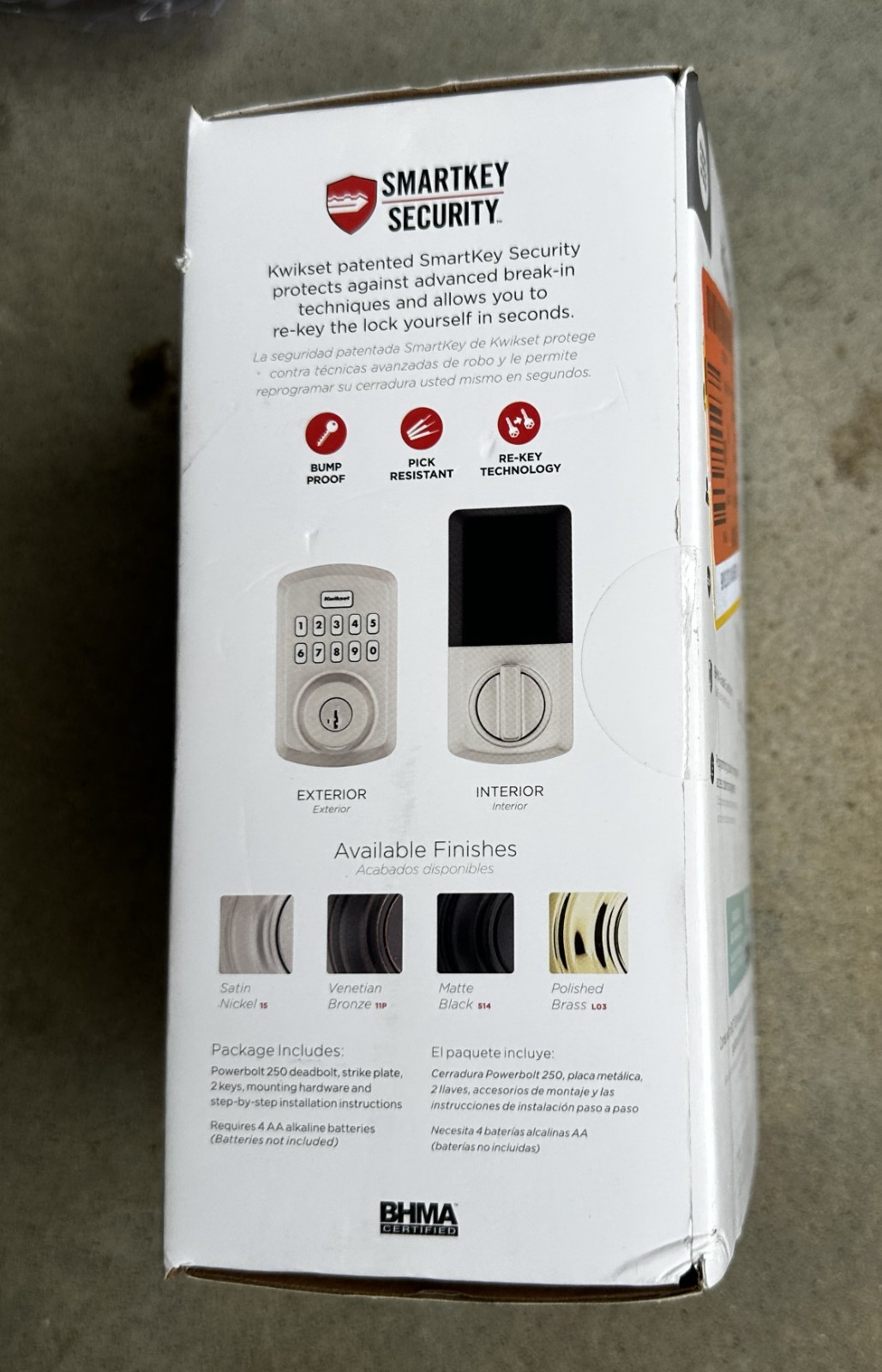 Kwikset Powerbolt 250 Electronic Keypad Deadbolt Lock Satin Nickel SmartKey gallery