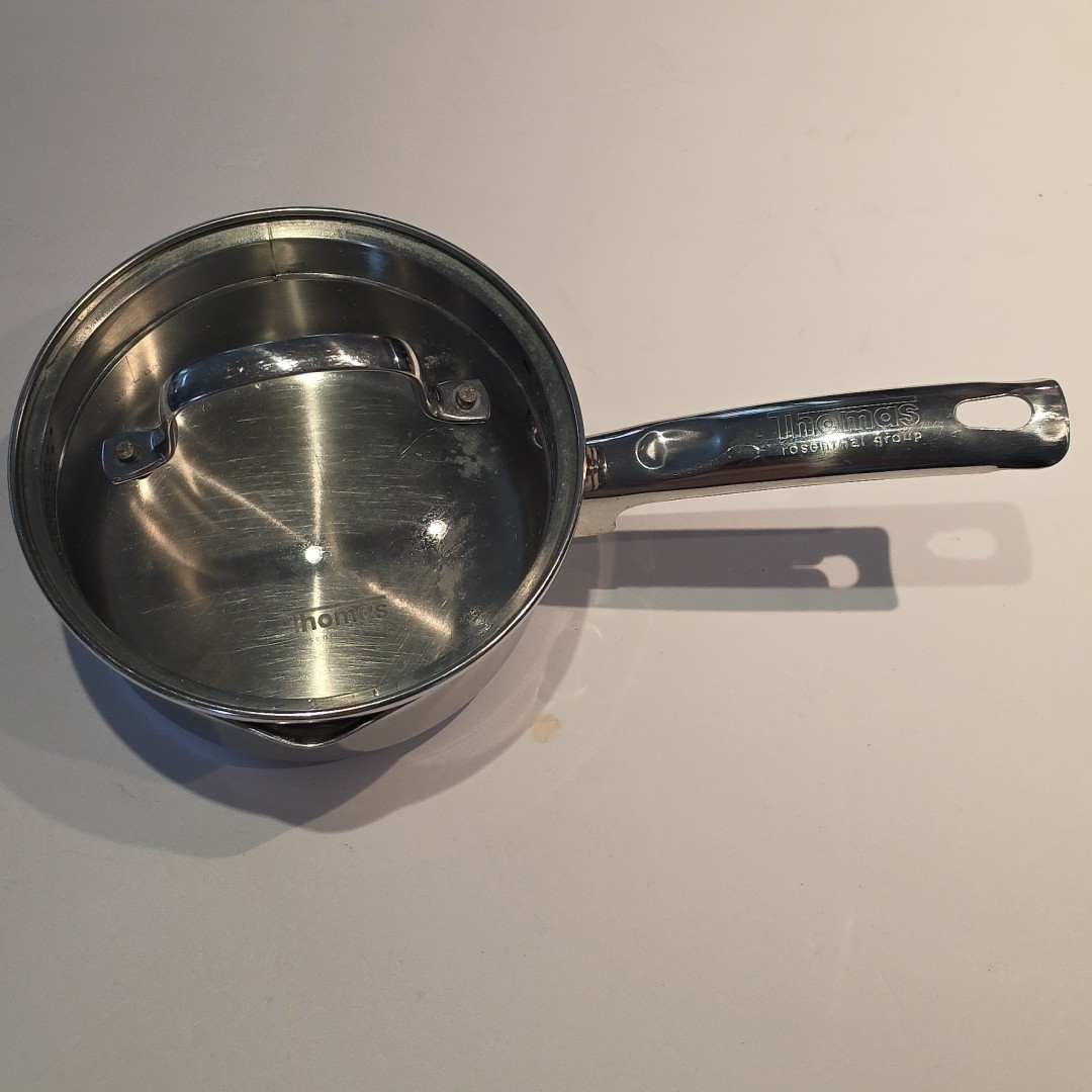 Thomas Rosenthal - Stainless Steel 1 Liter Cook & Pour Saucepan w/ Glass Lid EUC gallery