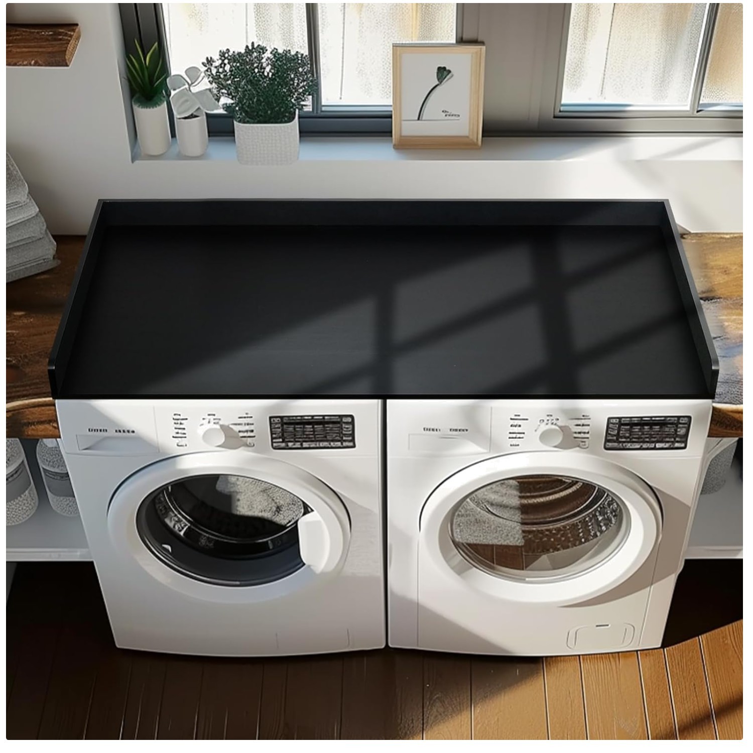 Bamboo Washer Dryer Countertop - Laundry Room Organization gallery