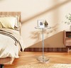 Acrylic Drink Table for Small Spaces, 10" L x 10" W x 21.3" H, Drink Side/End... gallery