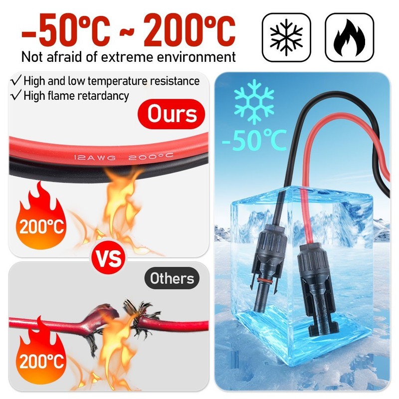 6ft/2m Solar Panel Extension Charging Cable XT60i Female to Solar Connector Wire gallery