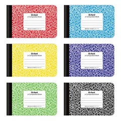 Jr. Composition Notebooks, Half Size, 4-7/8 x 7-1/2 Inches, Wide Ruled Paper,