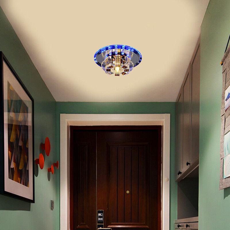 Modern Crystal LED Ceiling Lamp Flush Mount Chandelier Living Room Light Fixture gallery