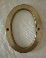Solid Brass Address Number 0