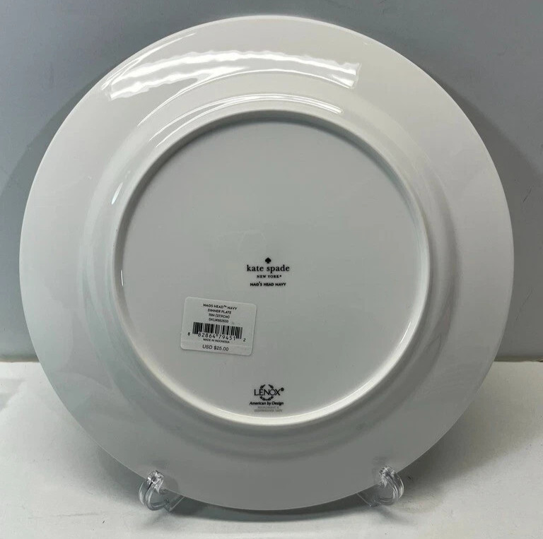 Kate Spade New York Lenox Dinner Plate - White - Nags Head Navy gallery