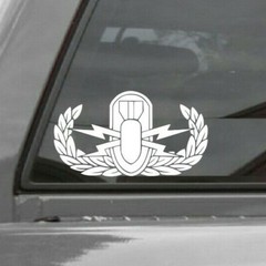 Basic Explosive Ordnance Disposal (EOD) Badge Vinyl Window Decal