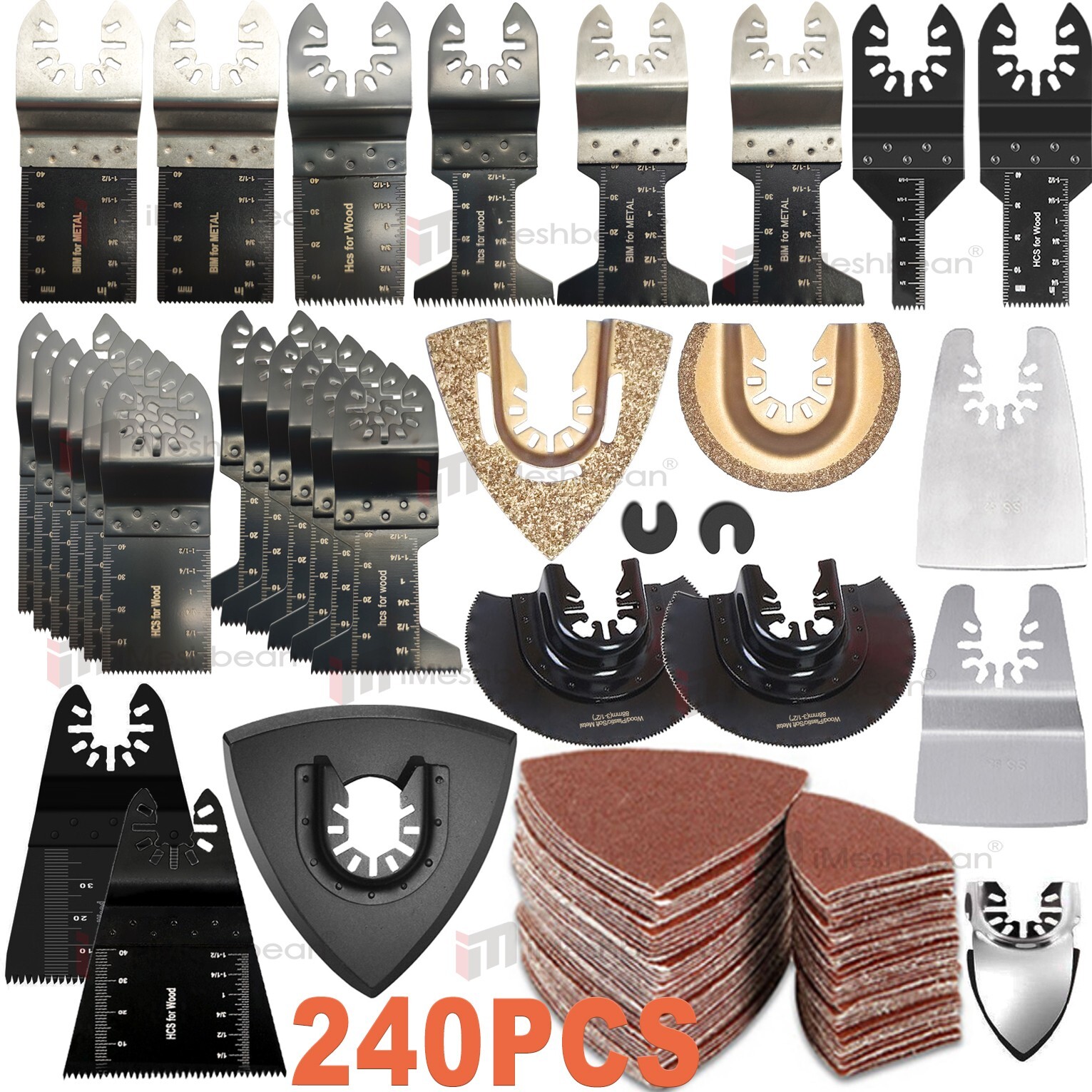 240Pcs Oscillating Multitool Saw Blade Tools For Dewalt Ridgid Makita Milwaukee gallery