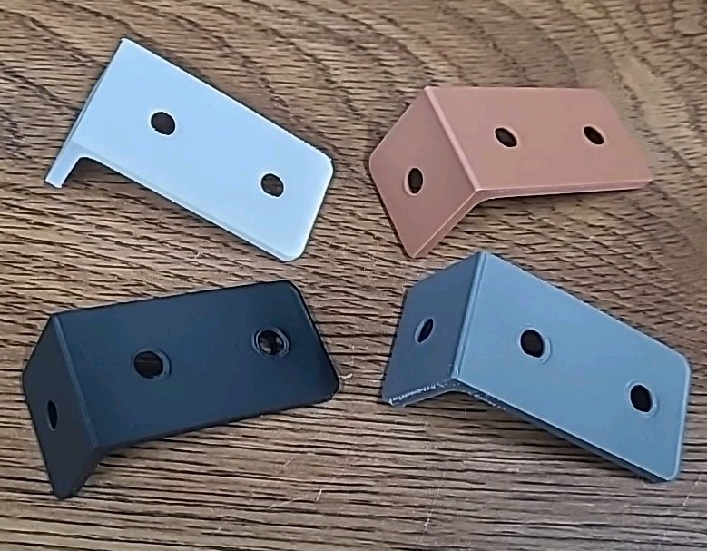 4 PCS L Brackets - ANY COLOR - 1"x2" Corner Braces Sets 90 Degree Right Angle gallery