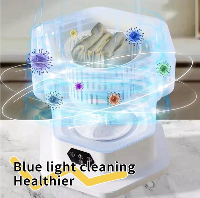 Portable Foldable Mini Top-Loading Washing Machine w/ Drain Hose gallery