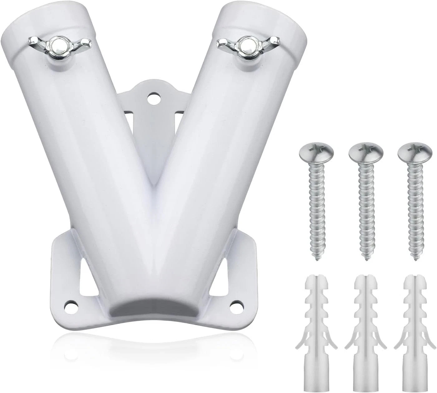 Double Flag Pole Bracket Holder, V Shape Sturdy Aluminum Alloy Flagpole Wall ... gallery