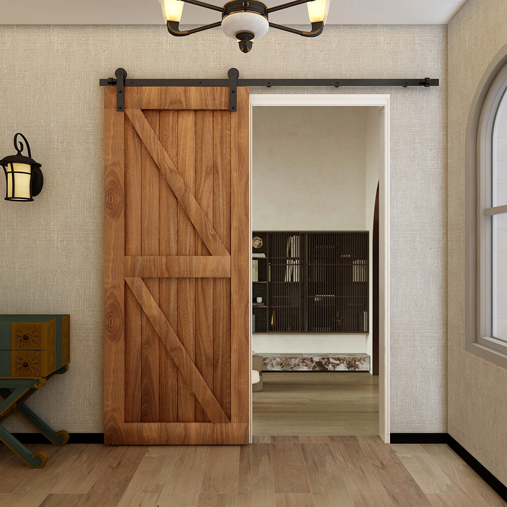 4FT ~ 20FT Sliding Barn Door Hardware Kit for Single/Double/Bypass I Roller gallery