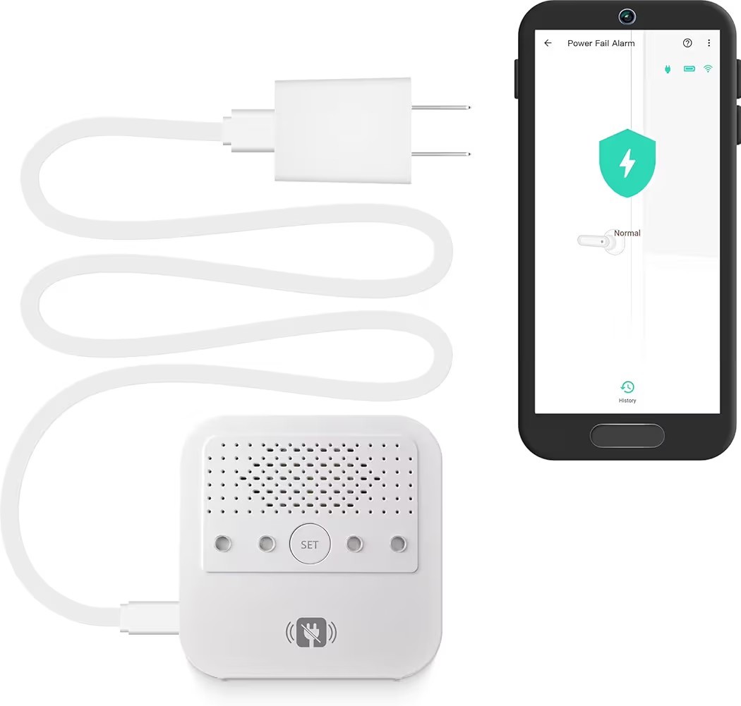 YoLink Smart Power Fail Alarm, AC Power Outage Alert, LoRa Long-Range Wireless, gallery