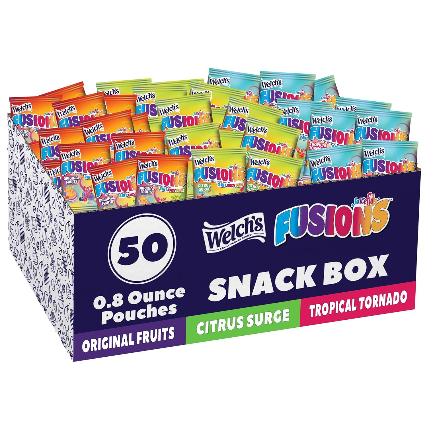 Fruit Snacks, Juicefuls Fusions, Three Unique Flavor Snack Packs, Citrus Surge, gallery