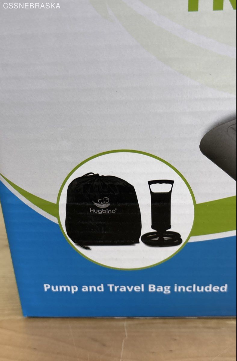 Hugbino Inflatable toddler 18+months Travel Bed 64"x43" Pump & Travel Bag Inc. gallery