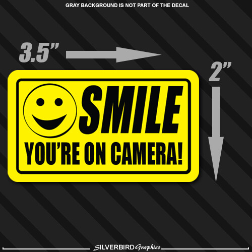 10 pack smile you're on camera sticker video security warning CCTV alarm decal gallery