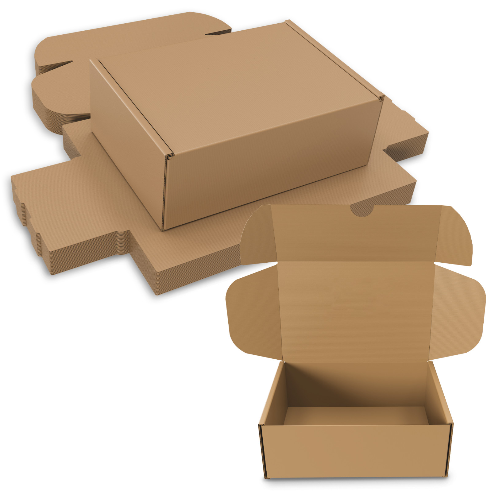 (Large Size) Blank Shipping and Replacement Shoe Box - 14.625" X 9.50" X 5.125" gallery
