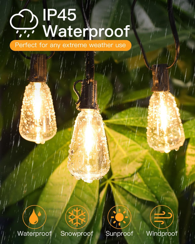 LED String Light Bulbs, ST38 Shatterproof LED Replacement Bulbs for Outdoor Stri gallery