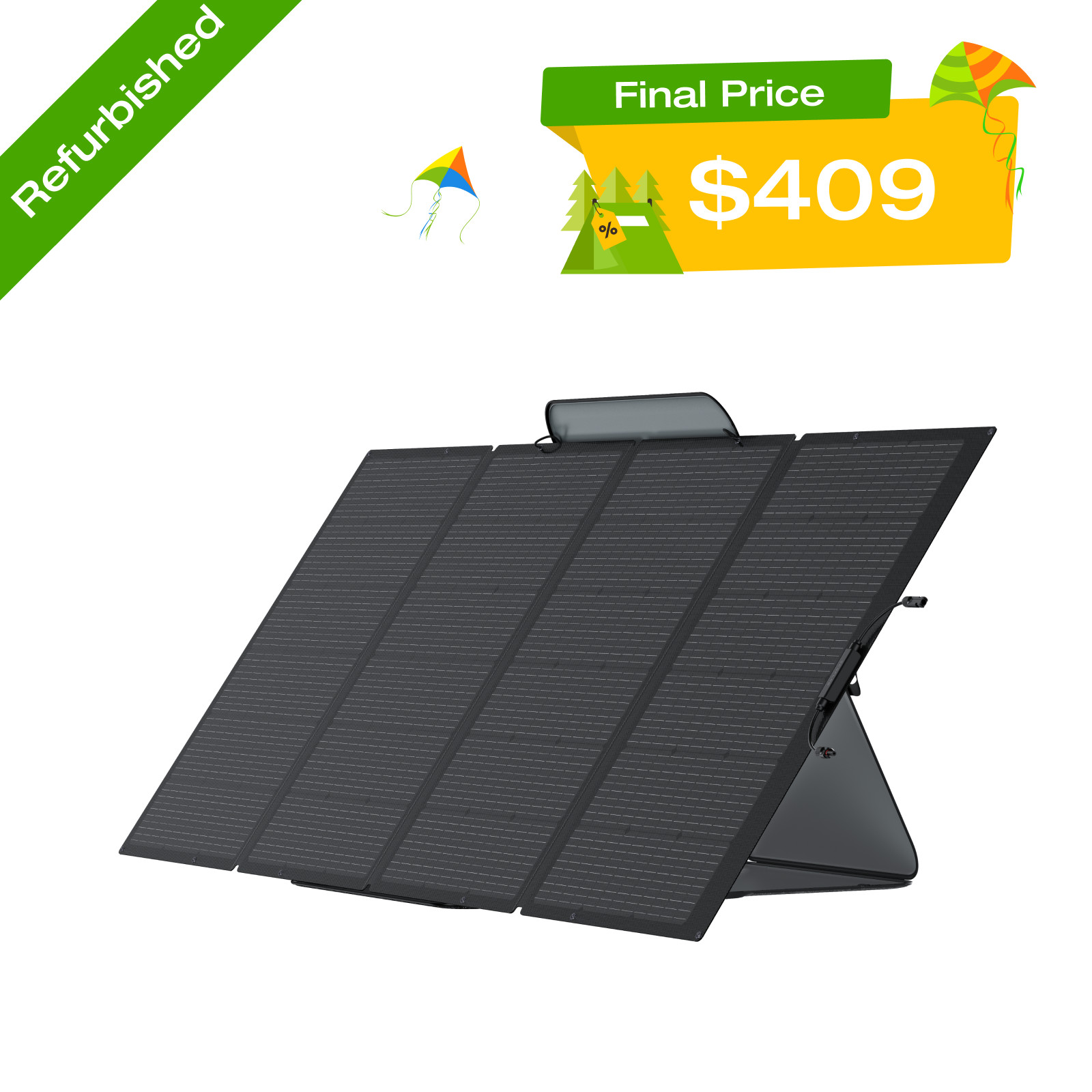 EcoFlow 400W Solar Panel Kit Self-supporting Waterproof Certified Refurbished gallery